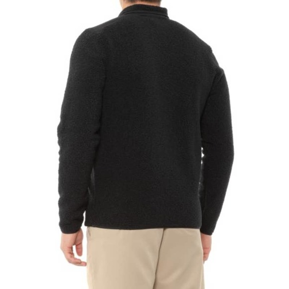 UNDER ARMOUR Men's Sweater Black M Sherpa Fleece Pile 1/4 Snap Button Sweatshirt - Picture 5 of 7